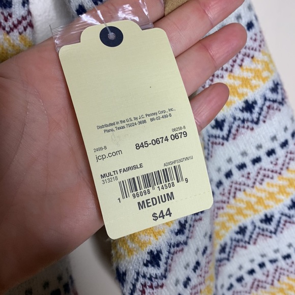 ST John’s Bay | High Neck Button Back Multi Colored Sweater NWT Fall Fashion MED - Picture 7 of 11